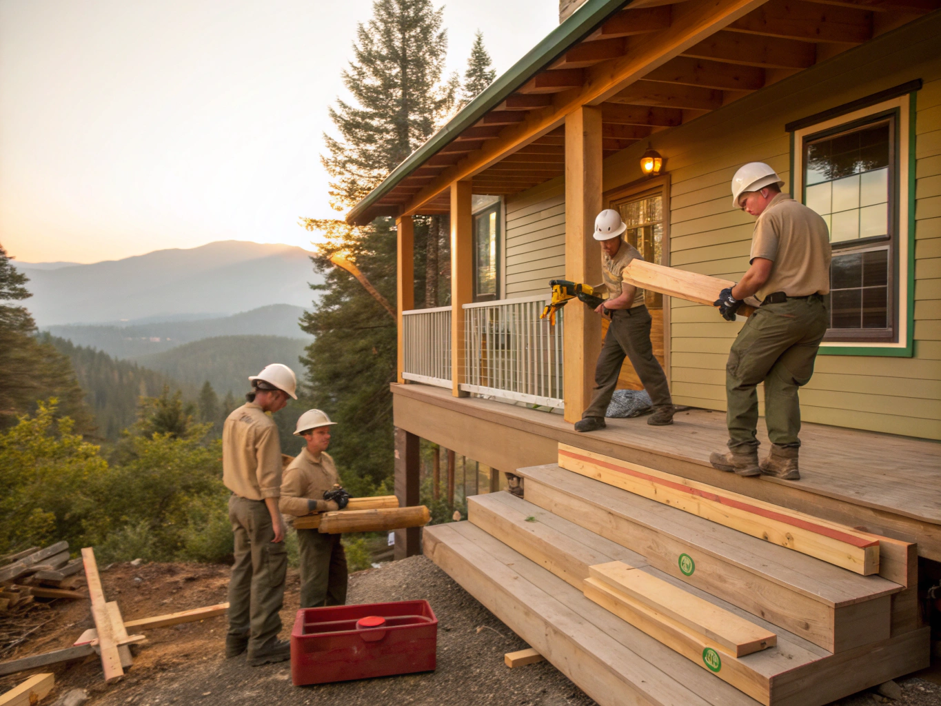 Structural deck construction and framing by MH Builders